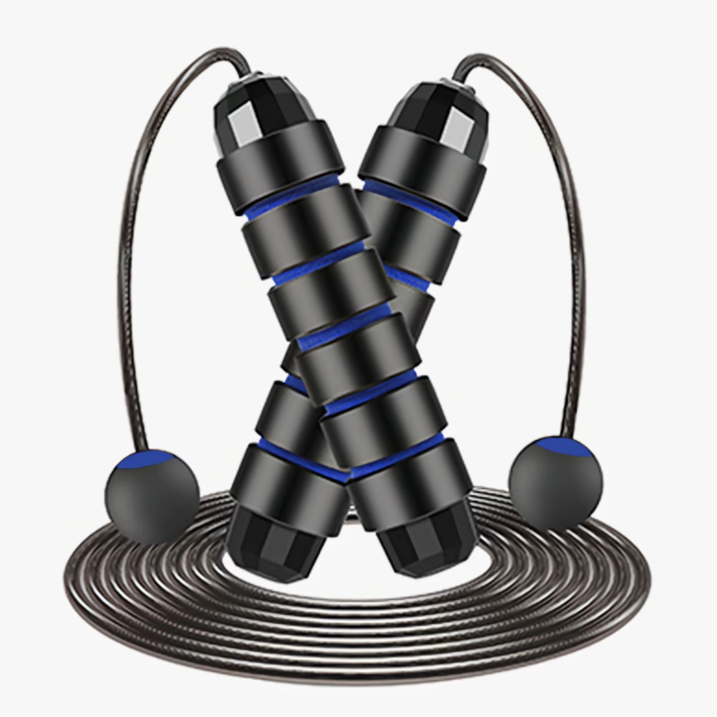 With Ball Bearings Adjustable Tangle-Free Speed Wire Jump Rope Workout with Foam Handles for Fitness Home Workouts and Slim Body